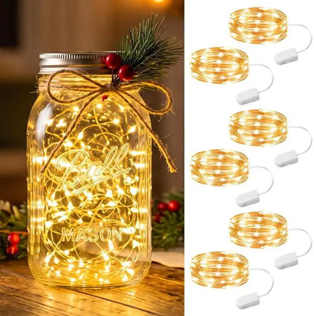 Main image of 6 Pack Fairy Lights Battery Operated, 7ft 20LED