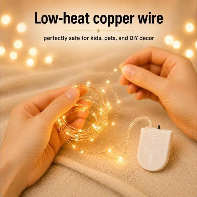 Alt view image 4 of 7 - 6 Pack Fairy Lights Battery Operated, 7ft 20LED