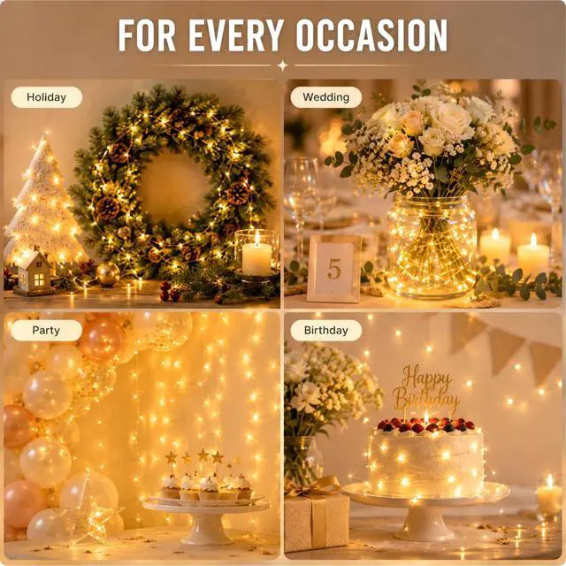 Alt view image 7 of 7 - 6 Pack Fairy Lights Battery Operated, 7ft 20LED