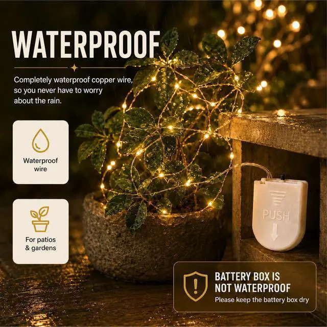 Alt view image 5 of 7 - 6 Pack Fairy Lights Battery Operated, 7ft 20LED