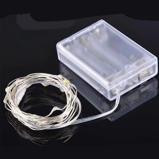 Alt view image 2 of 4 - Waterproof LED Fairy String Lights - Battery Operated for Indoor & Outdoor Decoration, Wedding, Home Parties, Christmas & Holidays (Warm White, 32.8Ft)