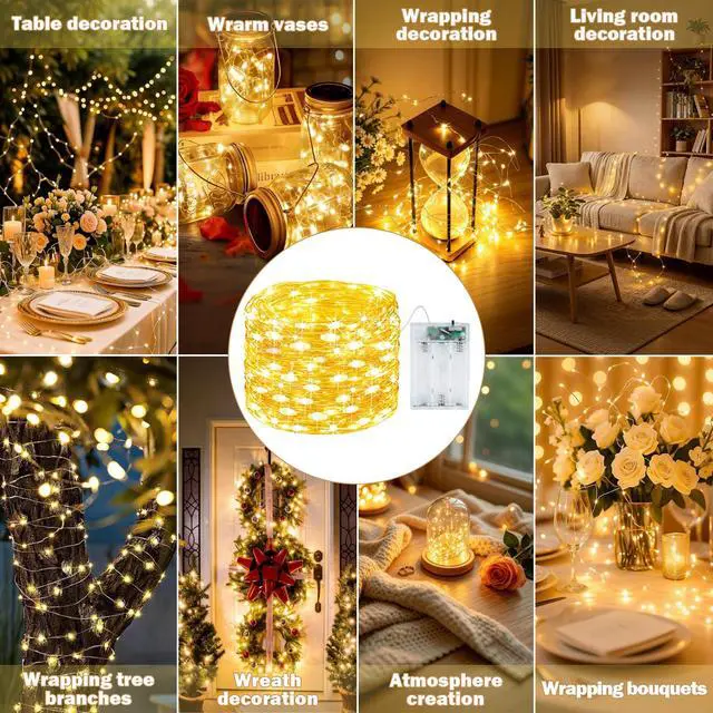 Alt view image 3 of 4 - Fairy Lights Battery Operated, 20LED Twinkle Lights with Timer