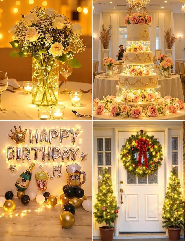 Alt view image 6 of 7 - 14 Pack LED Fairy Lights Battery Operated String Lights
