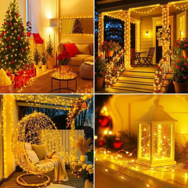 Alt view image 7 of 7 - Fairy Lights Plug in with Remote, 33FT 100 LED Twinkle Lights