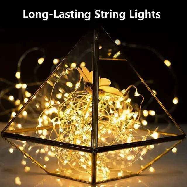 Alt view image 6 of 7 - 2 Pack Fairy Lights Battery Operated 16 FT 50 LED String Lights Warm White