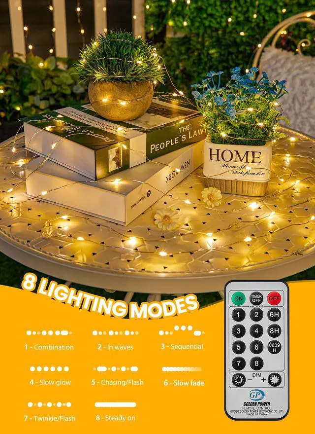 Alt view image 6 of 7 - Fairy Lights with Remote, 66 Feet 200 Led Firefly String Lights Plug in for Bedroom Home Wall Ceiling Christmas Tree Wreath Craft Wedding Party Indoor Outdoor Decoration, Warm White