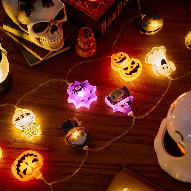 Alt view image 2 of 7 - Halloween String Lights, 10FT 20 LED Halloween Fairy Lights Decor