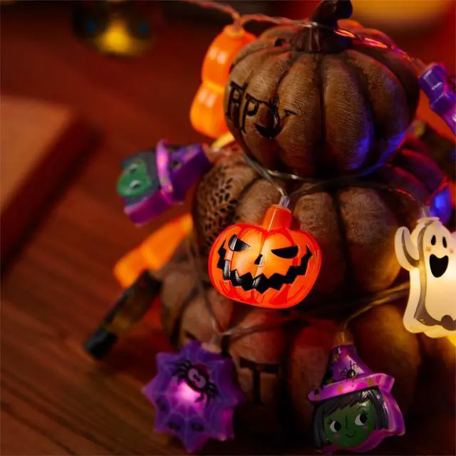 Alt view image 4 of 7 - Halloween String Lights, 10FT 20 LED Halloween Fairy Lights Decor
