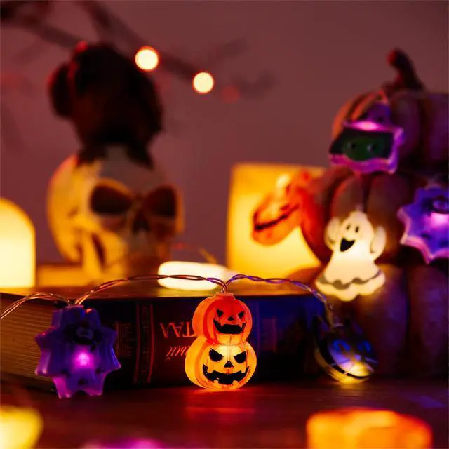 Alt view image 6 of 7 - Halloween String Lights, 10FT 20 LED Halloween Fairy Lights Decor