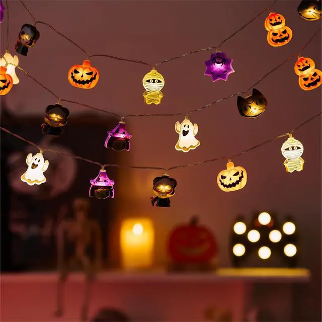 Alt view image 5 of 7 - Halloween String Lights, 10FT 20 LED Halloween Fairy Lights Decor