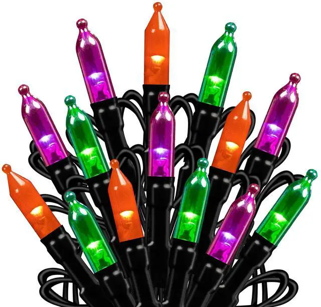 Main image of 200 LED Halloween Mini String Lights, 65 FT Connectable Waterproof 8 Modes Fairy Lights for Indoor Outdoor Patio Garden Holiday Party Decorations (Purple & Orange & Green)