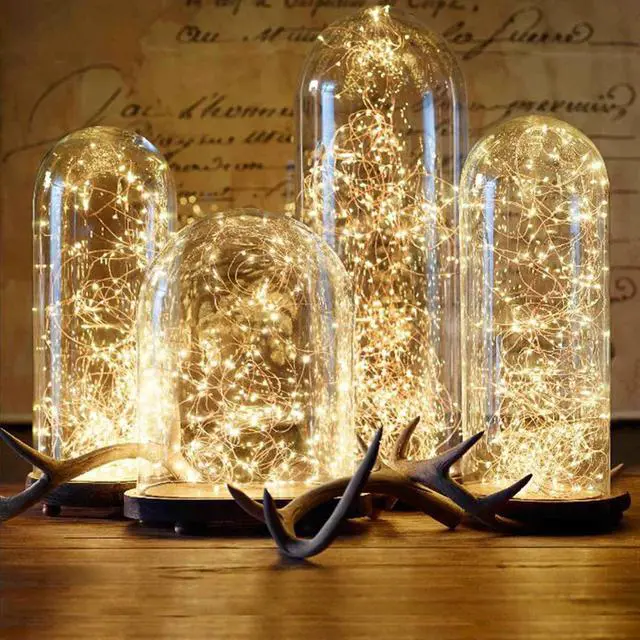 Alt view image 5 of 7 - LE Fairy Lights with Switch, 66ft 200 LED, Plug in, Waterproof, Indoor Outdoor Decorative Copper String Light for Bedroom, Patio, Party, Wedding, Christmas, Holiday Décor and More