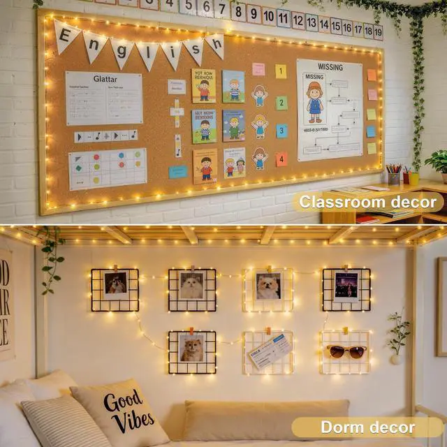 Alt view image 2 of 7 - 2 Pack Fairy Lights Battery Operated with Remote, Warm White