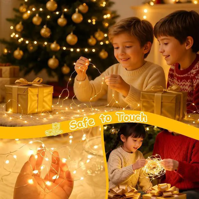 Alt view image 6 of 7 - 500LED Fairy Lights Twinkle String Light Plug in, 164ft Bendable Silver Copper Wire Firefly Lights, 12Modes with Timer Remote, Warm White Decor for Indoor Outdoor Room Wedding Party Christmas