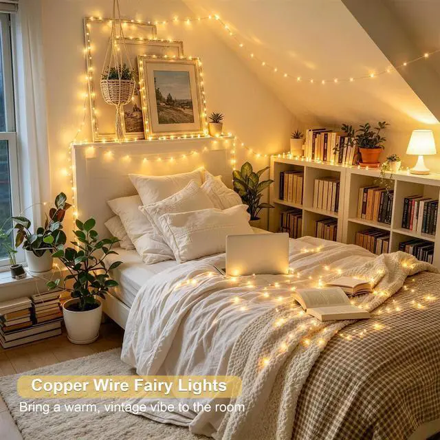 Alt view image 7 of 7 - 2 Pack Fairy Lights Battery Operated with Remote, Warm White