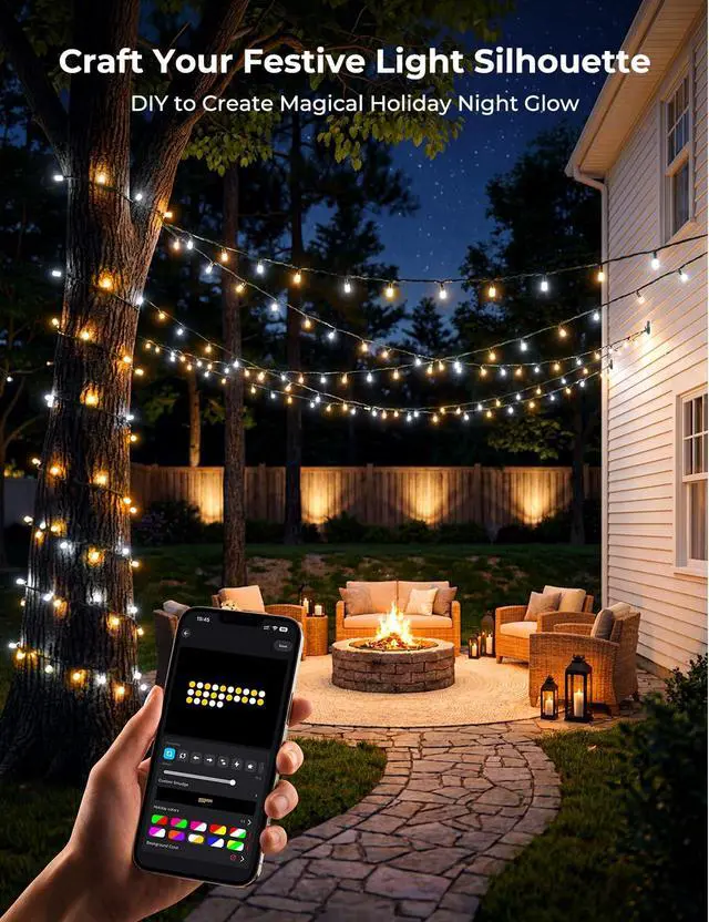 Alt view image 6 of 7 - 82ft 250LED Smart Color Changing Christmas Halloween Tree Lights