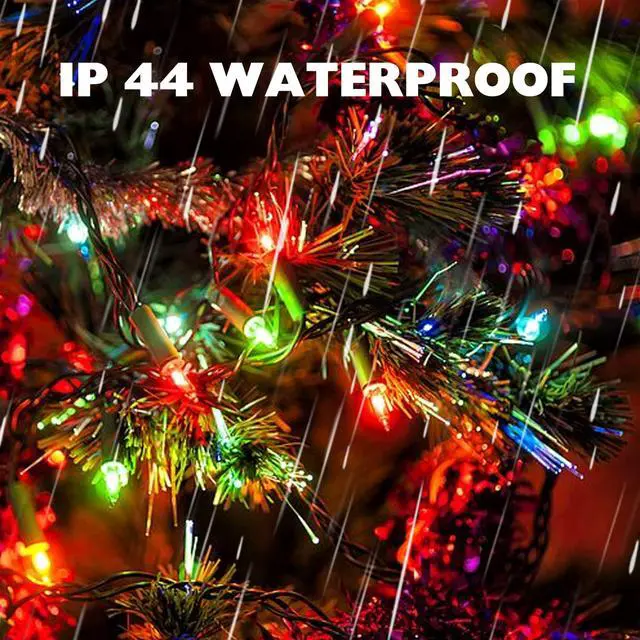 Alt view image 7 of 7 - Multi-Colored Christmas Mini String Lights, 20FT 100 Count Incandescent Waterproof Fairy Lights Plug in, Connectable Christmas Decorations for Indoor Outdoor Home Party Garden Yard