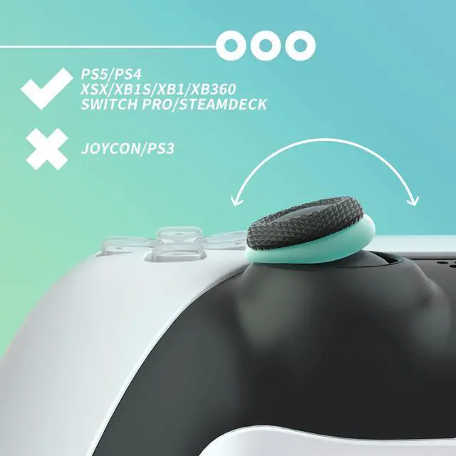Alt view image 3 of 7 - 6 Pack Silicone Precision Rings for ps5, for ps4, for Xbox Series X/S, Xbox One, Xbox 360, for Switch 2 Pro, for Steam Deck - Aim Assist Target Motion Control, Purple & Green & Blue