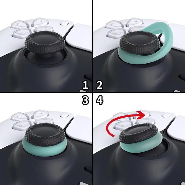Alt view image 4 of 7 - 6 Pack Silicone Precision Rings for ps5, for ps4, for Xbox Series X/S, Xbox One, Xbox 360, for Switch 2 Pro, for Steam Deck - Aim Assist Target Motion Control, Purple & Green & Blue