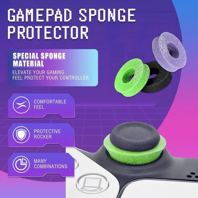 Alt view image 3 of 6 - 8 Pack Precision Rings Aim Assist for PS5, for PS4, Compatible with Xbox Controllers Accessories Control with Soft Silicone Rings Compatible with Fortnite & FPS GamesBlack+Purple+Green