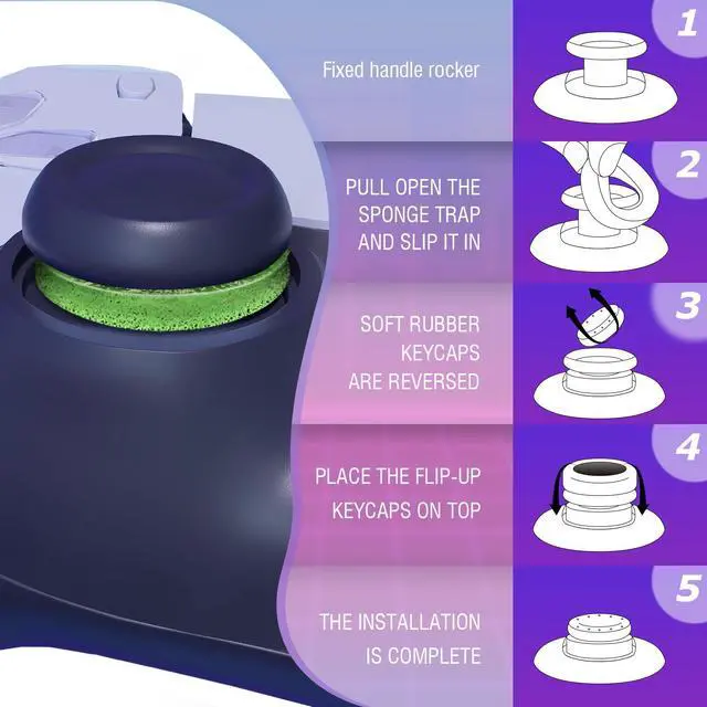 Alt view image 5 of 6 - 8 Pack Precision Rings Aim Assist for PS5, for PS4, Compatible with Xbox Controllers Accessories Control with Soft Silicone Rings Compatible with Fortnite & FPS GamesBlack+Purple+Green