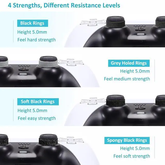 Alt view image 4 of 7 - 18 Pcs Precision Rings Aim Assist Rings Motion Control, 4 Strengths