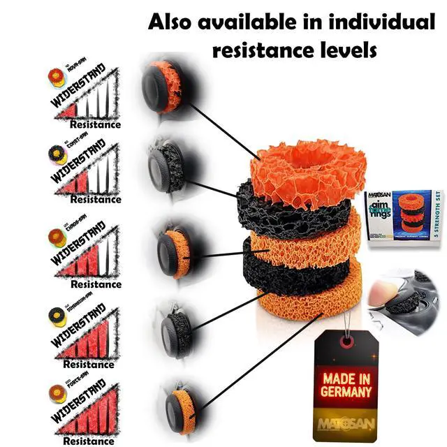 Alt view image 7 of 7 - Aim Assist Rings for PS5, PS4, Xbox & Switch 5X Thumbstick Tension Rings 5 Strengths Included FPS Precision Gaming Upgrade Anti-Drift Made in Germany