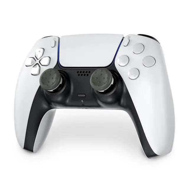 Alt view image 5 of 5 - CQC Classic for PlayStation 4 (PS4) and PlayStation 5 (PS5) Controller | Performance Thumbsticks | 2 Mid-Rise Concave | Gray/White