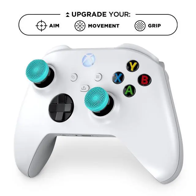 Alt view image 5 of 5 - Lotus for Xbox One and Xbox Series X Controller | Performance Thumbsticks | 2 Mid-Rise Concave | Teal/Clear