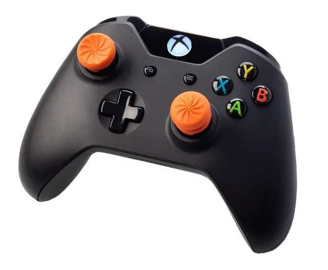 Alt view image 2 of 7 - FPS Freek Vortex for Xbox One and Xbox Series X Controller | Performance Thumbsticks | 1 High-Rise Convex, 1 Mid-Rise Concave | Orange