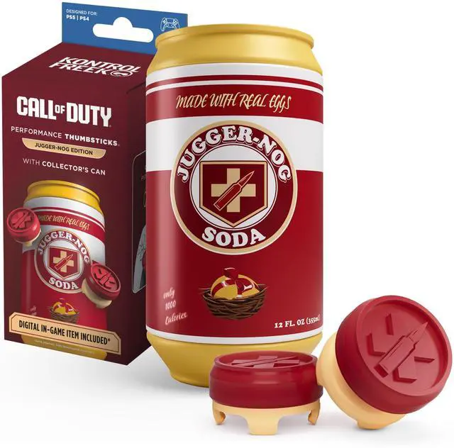 Main image of Jugger-Nog Performance Thumbsticks® | for PlayStation 5 (PS5) & PlayStation 4 Controller | Red and Cream