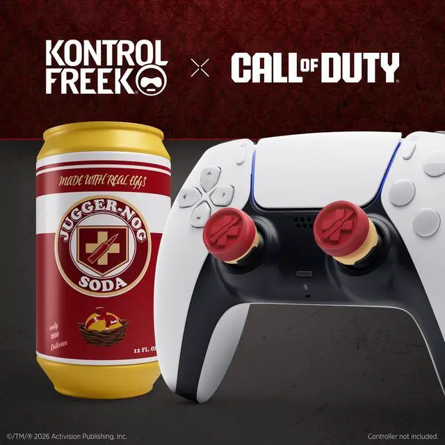 Alt view image 2 of 7 - Jugger-Nog Performance Thumbsticks® | for PlayStation 5 (PS5) & PlayStation 4 Controller | Red and Cream