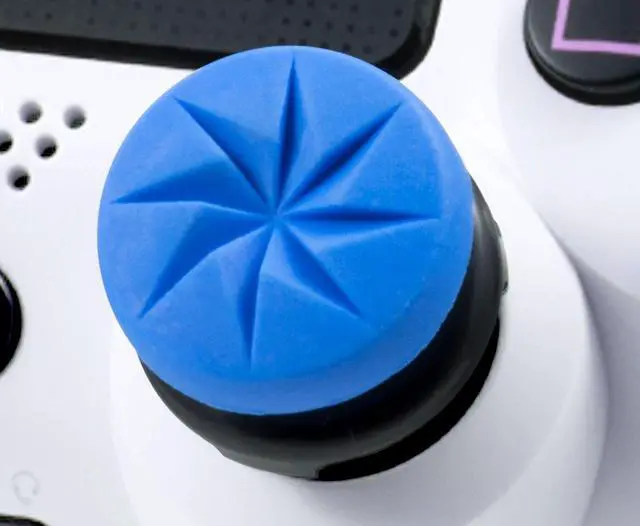 Alt view image 5 of 7 - FPS Freek Edge for PlayStation 4 (PS4) and PlayStation 5 (PS5) | Performance Thumbsticks | 1 High-Rise Convex, 1 Low-Rise Convex | Blue