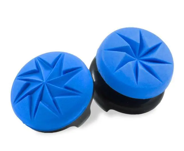 Alt view image 7 of 7 - FPS Freek Edge for PlayStation 4 (PS4) and PlayStation 5 (PS5) | Performance Thumbsticks | 1 High-Rise Convex, 1 Low-Rise Convex | Blue