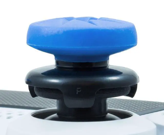 Alt view image 6 of 7 - FPS Freek Edge for PlayStation 4 (PS4) and PlayStation 5 (PS5) | Performance Thumbsticks | 1 High-Rise Convex, 1 Low-Rise Convex | Blue