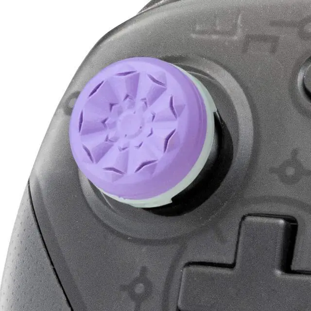 Alt view image 4 of 6 - FPS Freek Galaxy Performance Thumbsticks for Nintendo Switch | 1 Mid-Rise, 1 High-Rise Concave | Purple