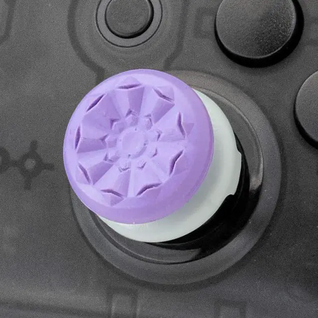 Alt view image 5 of 6 - FPS Freek Galaxy Performance Thumbsticks for Nintendo Switch | 1 Mid-Rise, 1 High-Rise Concave | Purple