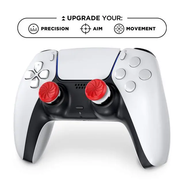 Alt view image 3 of 6 - FPS Freek Inferno for PlayStation 4 (PS4) and PlayStation 5 (PS5) Controller | Performance Thumbsticks | 1 High-Rise, 1 Mid-Rise | Red/White