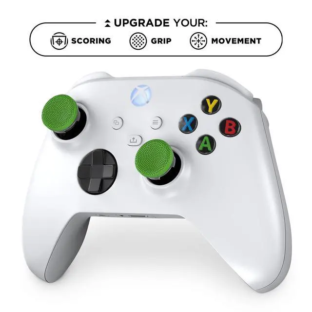 Alt view image 2 of 6 - Precision Sports Performance Thumbsticks for Xbox Series X (XBX) and Xbox One (XB1) Controller | Soccer Edition | Low-Rise, Concave | Green