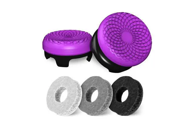 Alt view image 3 of 7 - Aim Boost Kit for PlayStation 5 (PS5) and PlayStation 4 (PS4) Controller | Includes Performance Thumbsticks and Precision Rings | Frenzy Edition