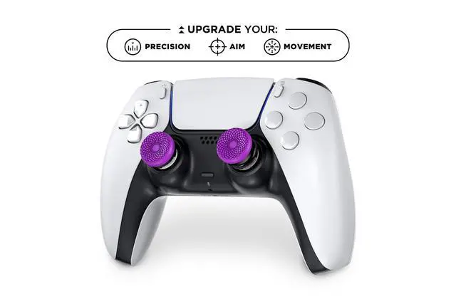 Alt view image 2 of 7 - Aim Boost Kit for PlayStation 5 (PS5) and PlayStation 4 (PS4) Controller | Includes Performance Thumbsticks and Precision Rings | Frenzy Edition