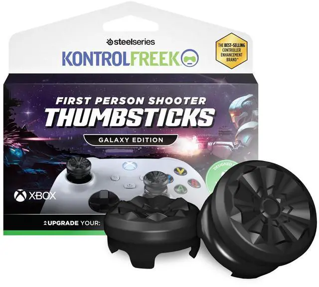 Main image of FPS Freek Galaxy Black for Xbox One and Xbox Series X Controller | 2 Performance Thumbsticks | 1 High-Rise, 1 Mid-Rise | Black (Limited Edition)