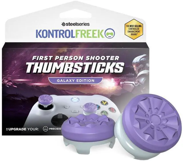 Main image of FPS Freek Galaxy Purple for Xbox One and Xbox Series X Controller | 2 Performance Thumbsticks | 1 High-Rise, 1 Mid-Rise | Purple