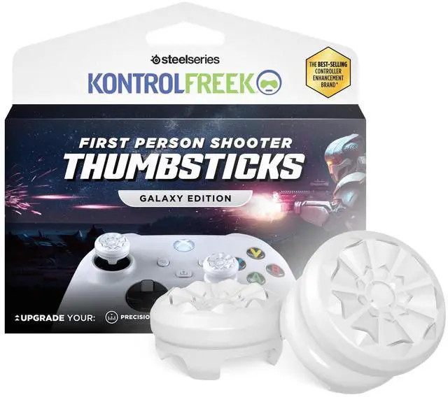 Main image of FPS Freek Galaxy White for Xbox One and Xbox Series X Controller | Performance Thumbsticks | 1 High-Rise, 1 Mid-Rise | White