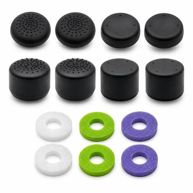 Main image of 14PCS Silicone Thumb Grips & Precision Rings for Steam Deck, Xbox Series X/S, PS5, PS4, Xbox One - Joystick Caps with Multi-Level Resistance - Controller Grips & Gaming Accessories