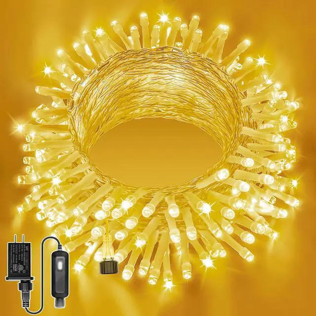 Main image of 120LED 40FT String Lights, Waterproof Connectable Fairy Lights with Timer 8 Modes, Warm White Plug in Indoor Light for Bedroom Classroom Outdoor Wedding Christmas Party Decorations