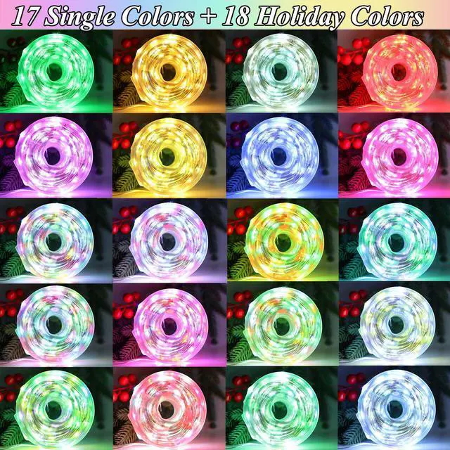Alt view image 2 of 7 - 400 LED Christmas Fairy Lights Color Changing, 131 FT 35 Colors String Lights with Remote Silver Wire, Waterproof Fairy Light Plug in for Halloween Xmas Party Bedroom Wedding Indoor Decor