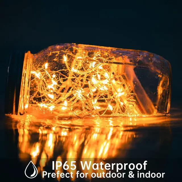 Alt view image 4 of 7 - 12 Pack Fairy Lights Battery Operated String Lights 7 Feet 20 Led Waterproof Christmas Lights Silver Wire Firefly Starry Moon Lights for Bedroom DIY Party Wedding Patio Christmas