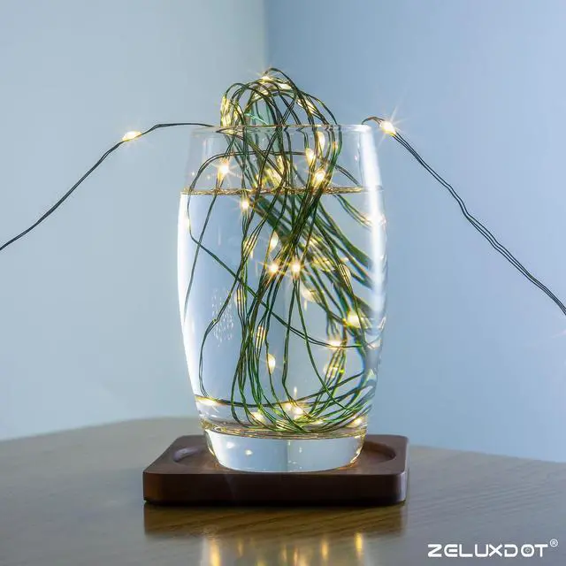 Alt view image 2 of 7 - 100FT 300LEDs Fairy Lights Plug in,Green Wire,Warm White