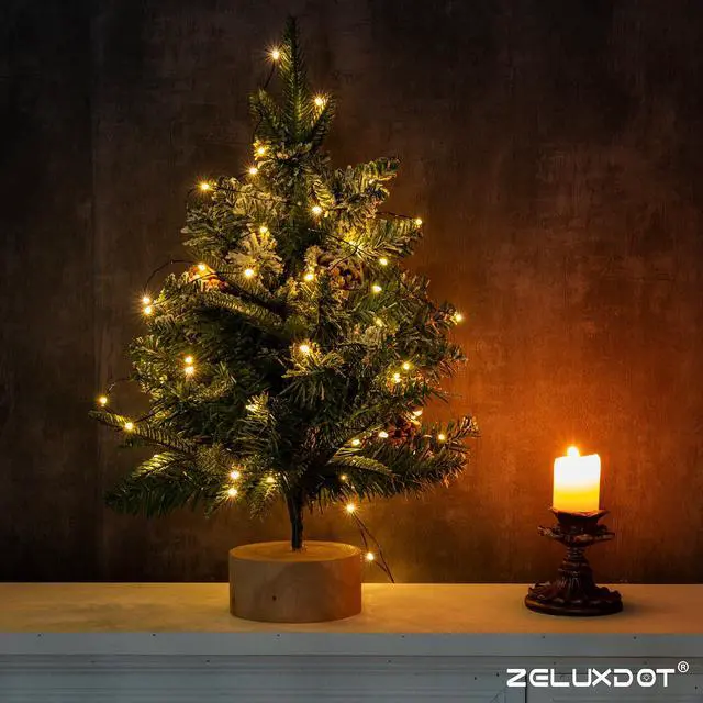 Alt view image 4 of 7 - 100FT 300LEDs Fairy Lights Plug in,Green Wire,Warm White